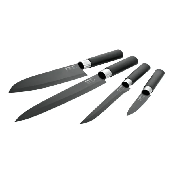 4-piece knife set black