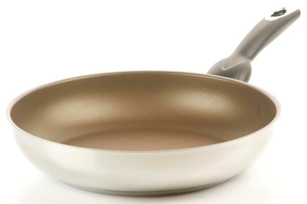 Frying Pan Silver Grey with handle