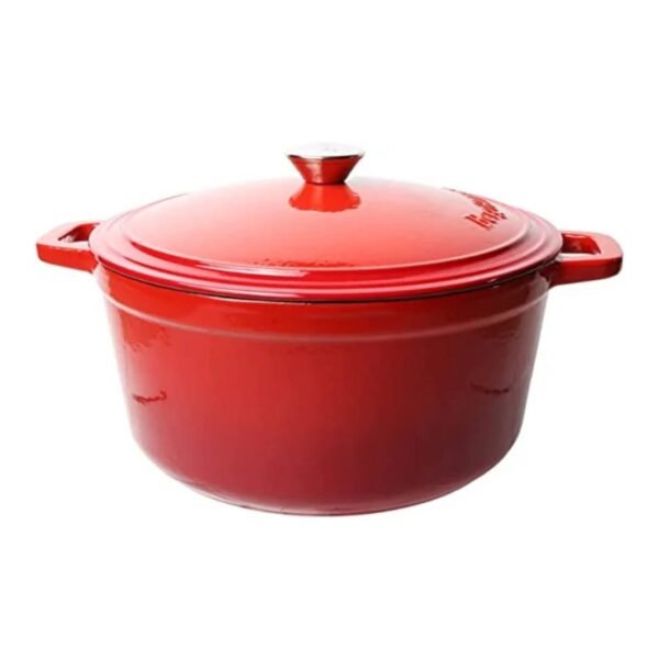 Ø28.5cm Cast Iron Round Cov Dutch Oven Red - RON