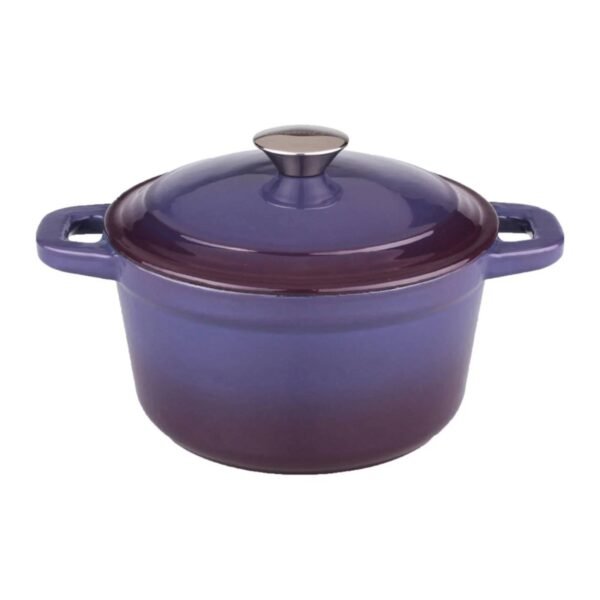 29cmx23cm Cast Iron Oval Cov Casserole Purple - Ron