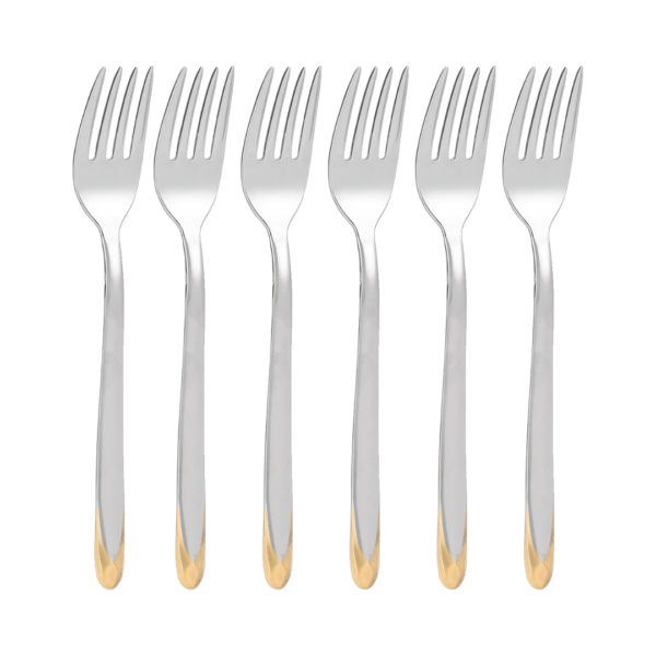 DESSERT FORK REAL GOLD (6' LI) - Image 2