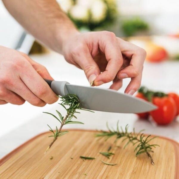 Small chef's knife grey with herb stripper 14cm - Image 4